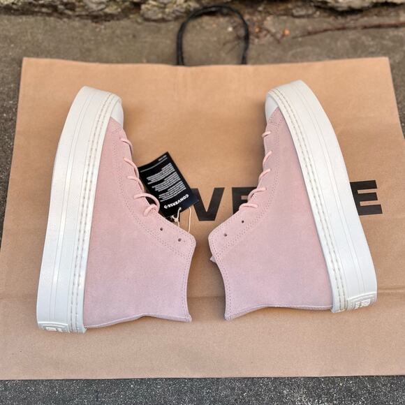 NEW Womens Size 8.5 Converse All Star Modern Lift Platform High Pink Sage Egret - Picture 7 of 10